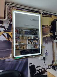 Barber-salon led square mirror - Professional Salon Equipment at Tessla Equipment Store